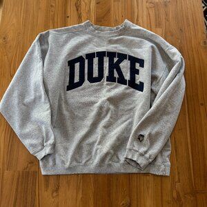 Vtg Men Sz XL USA 90s Cotton Exchange Duke University Gray Crew Neck Sweatshirt